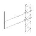 Brazo tipo "F" para tramos STZ-90G, galvanizado por Inmersión Caliente.
