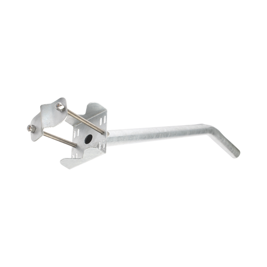 Brazo Galvanizado para Luminaria 2" Diámetro con Abrazadera para Poste hasta 3" Diámetro. 