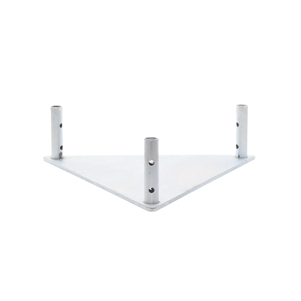 Base Triangular para Tramo STZ45 Galvanizado Electrolítico.