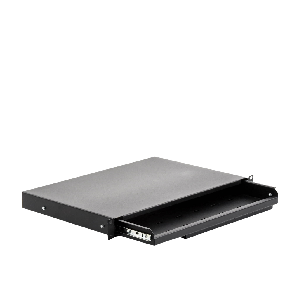 Folding Keyboard and Mouse Tray with 19" Rack, 1RU.