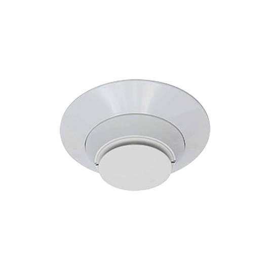 Detector de humo fotoeléctrico direccionable con sensor térmico, color blanco, incluye base de montaje 6"