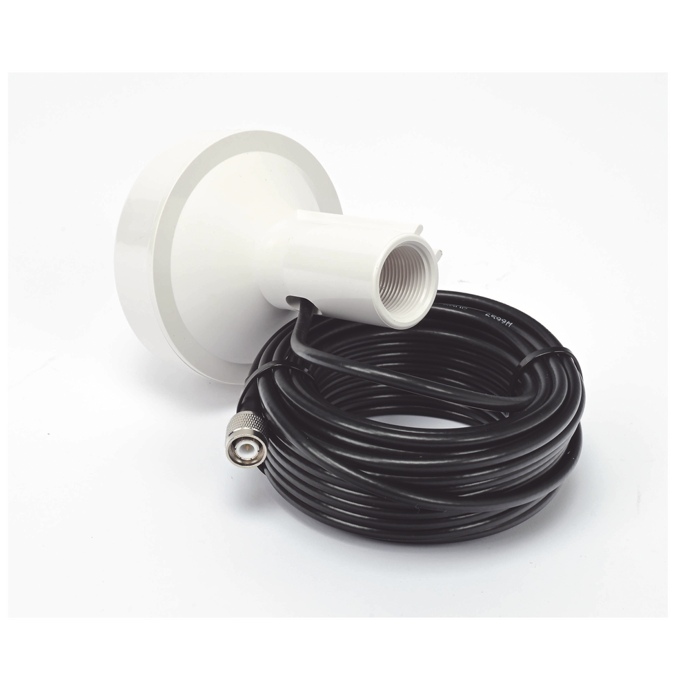 Marine GPS antenna with TNC-Male connector at 1575.42 MHz frequency of 28 dBi