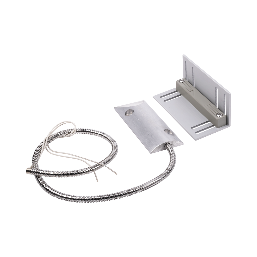 Contacto magnético para piso uso rudo con 55cm de cable blindado / GAP 75mm / Placa de montaje de "L".