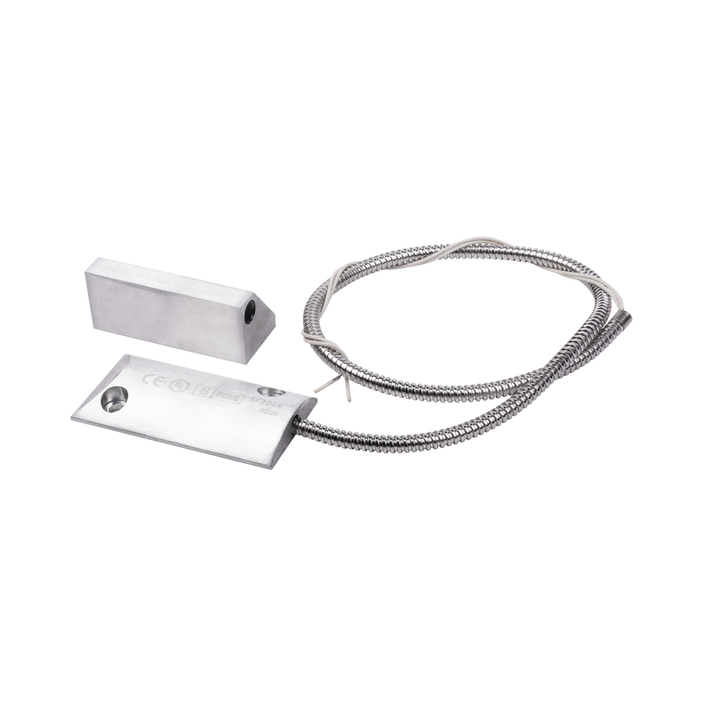 Contacto magnético para piso uso rudo con 55cm de cable blindado / GAP 80mm /  NC