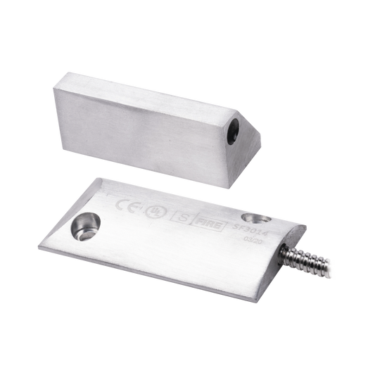 Contacto magnético para piso uso rudo con 55cm de cable blindado / GAP 80mm /  NC