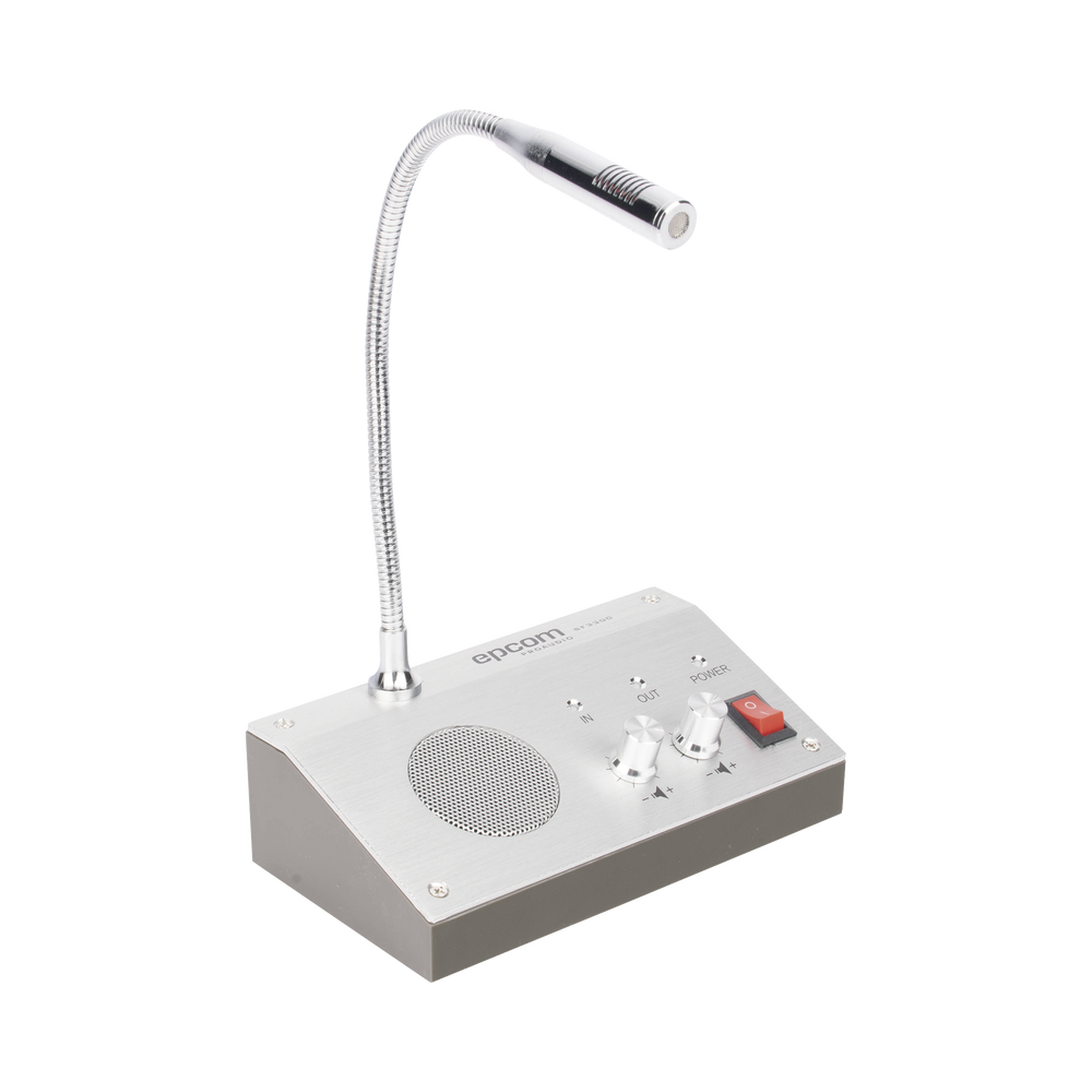 Sistema de Intercomunicación | Ideal para Ventanillas | Audio de voz de dos vías | 12V/1A 3W | Micrófono Interior + Micrófono Exterior
