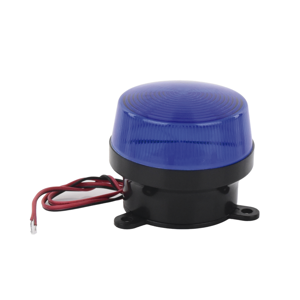 Blue mini strobe with tab mount.