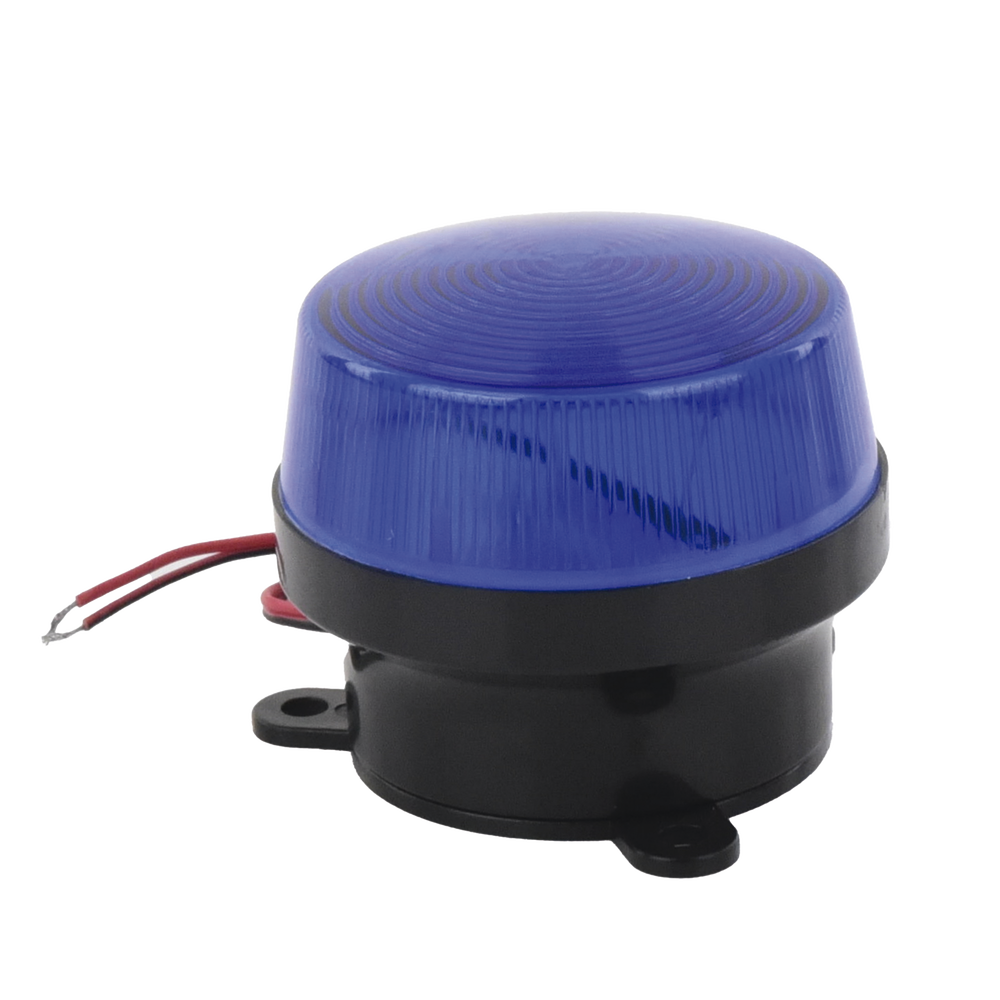 Blue mini strobe with tab mount.