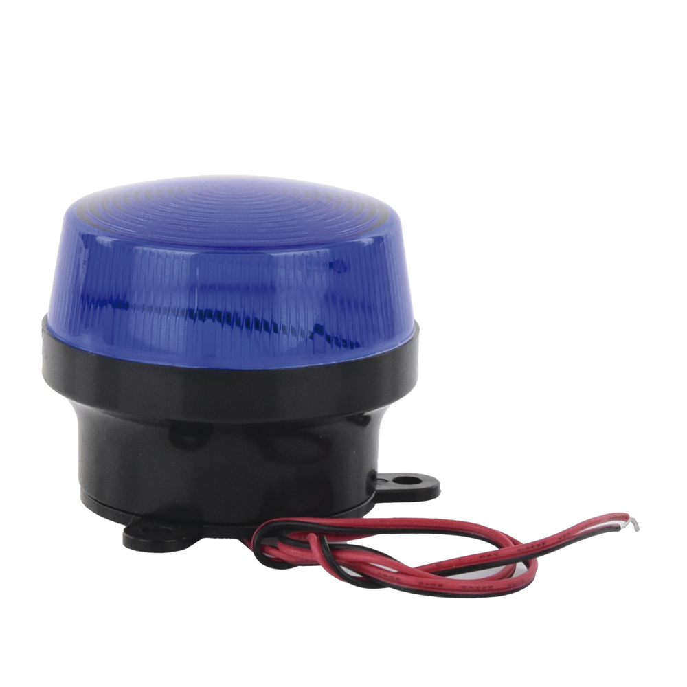 Blue mini strobe with tab mount.