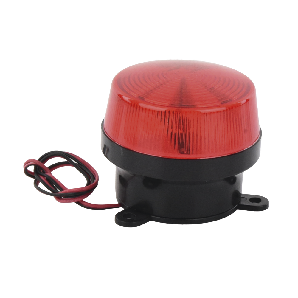 Red mini strobe with tab mount.