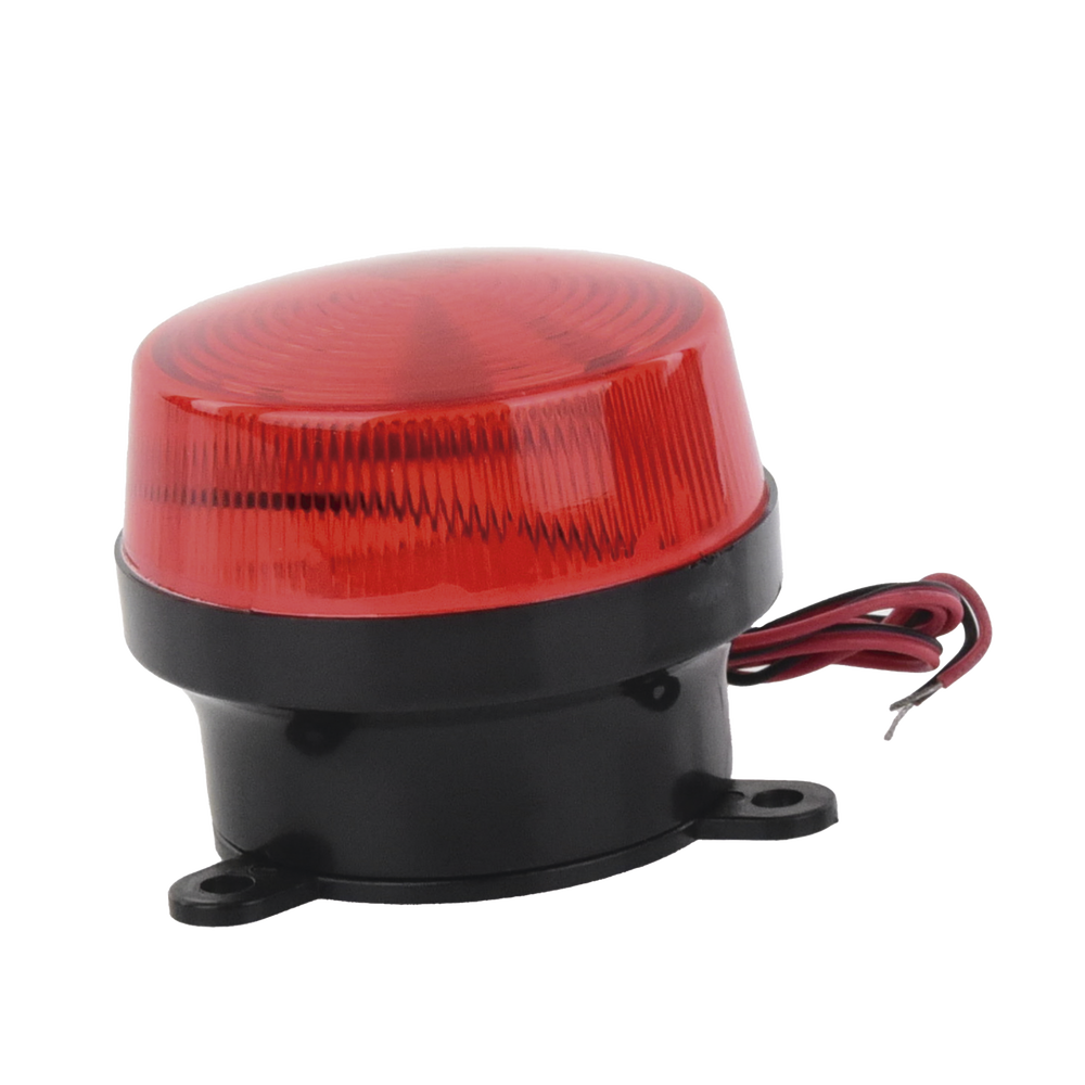 Red mini strobe with tab mount.