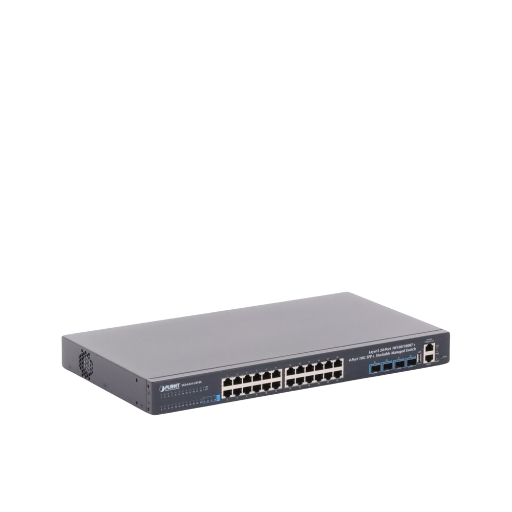 Switch Administrable Capa 3, 24-Puertos 10/100/1000T + 4-Puertos 10G SFP+, Apilable