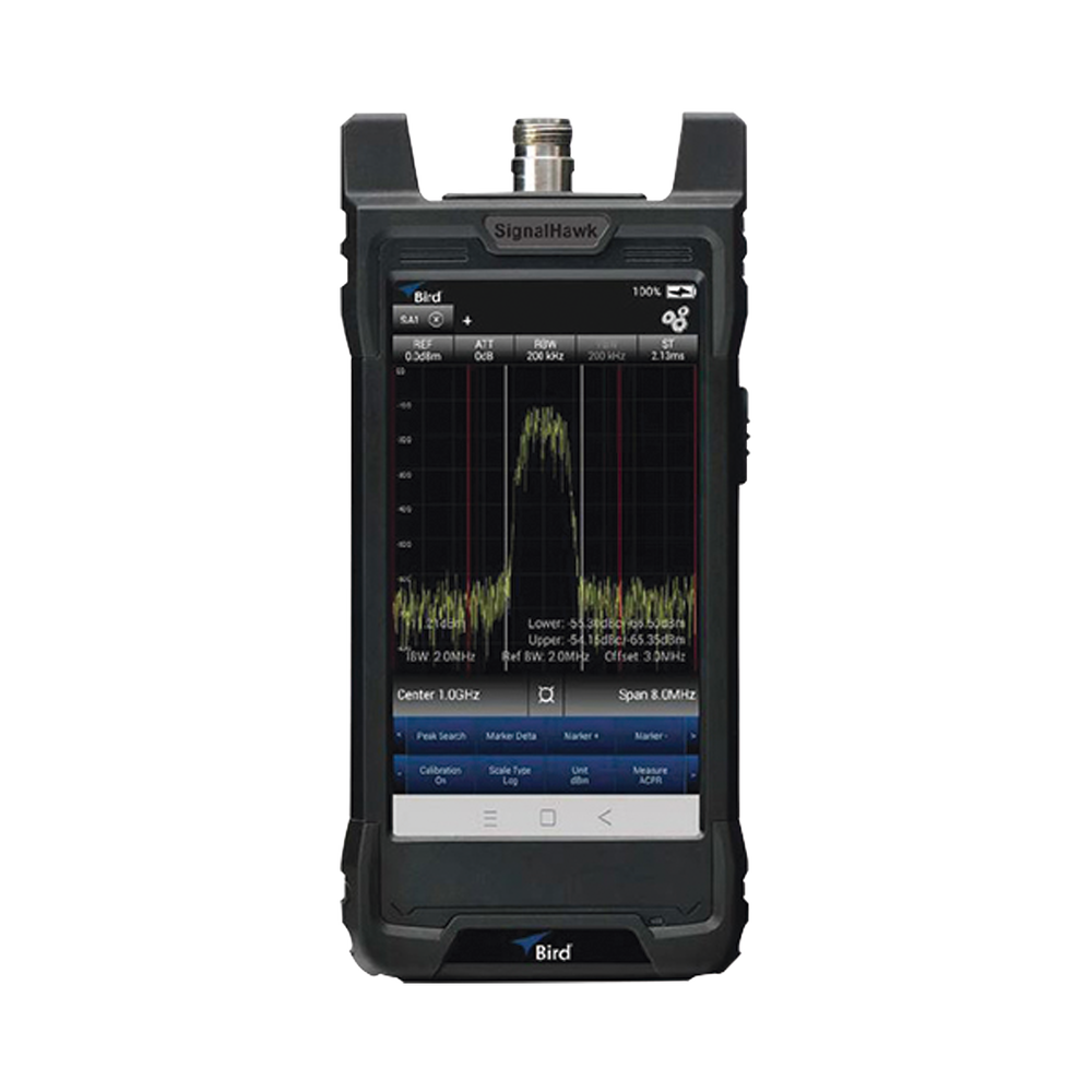Analizador de Espectro Portátil SIGNAL HAWK, 9 KHz a 6 GHz, Incluye Estuches de uso Rudo y Ligero, Batería Li-Ion, Adaptador 12V, Lápiz Táctil, Adaptador USB-C a USB-A, Manual  de Instrucción.