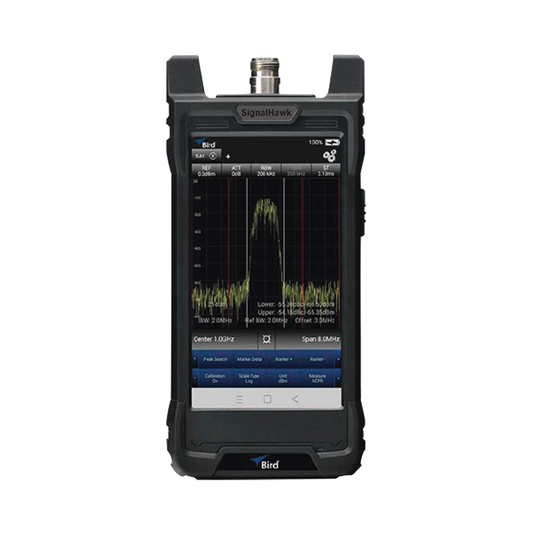 Analizador de Espectro Portátil SIGNAL HAWK, 9 KHz a 6 GHz, Incluye Estuches de uso Rudo y Ligero, Batería Li-Ion, Adaptador 12V, Lápiz Táctil, Adaptador USB-C a USB-A, Manual  de Instrucción.