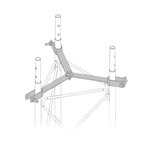 Brida para sujeción de retenida compatible con tramos STZ60G, Galvanizado por Inmersión en Caliente.