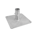Base con Opresores para Mástil Galvanizado en Caliente.