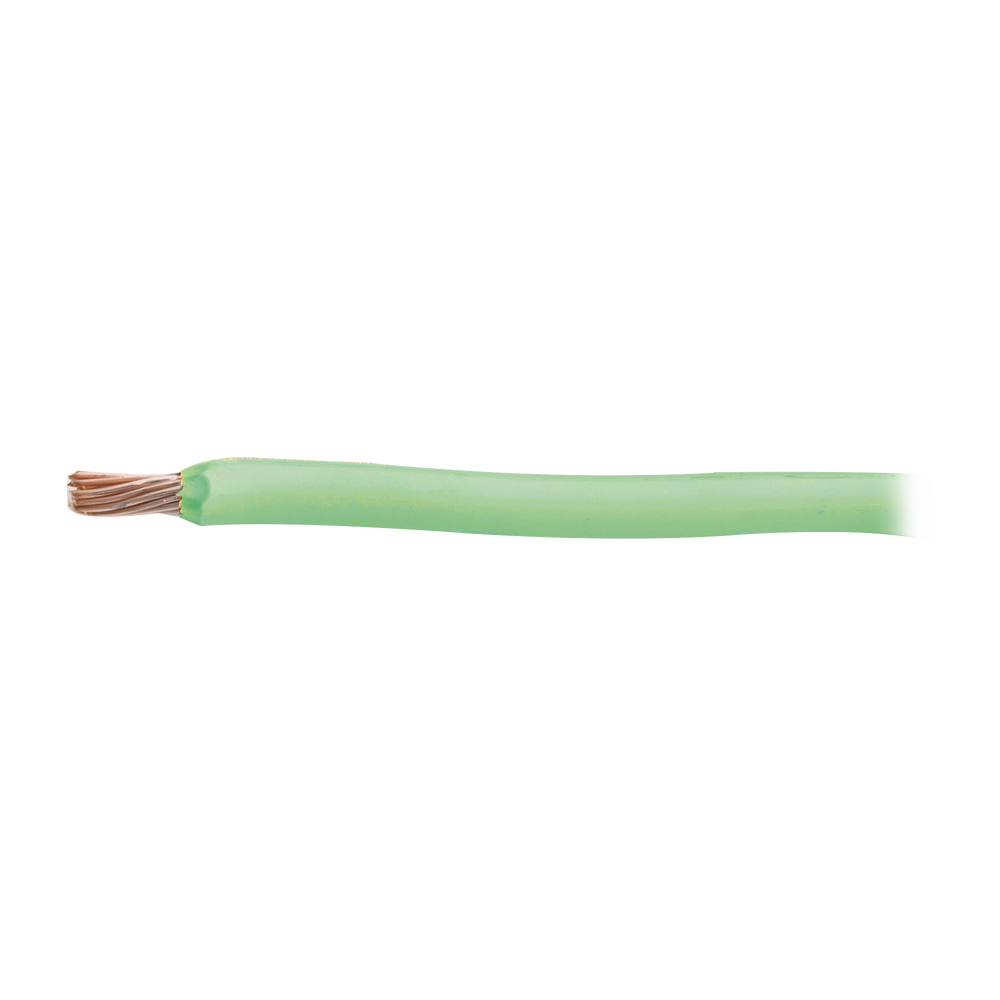Cable 8 awg  color verde,Conductor de cobre suave cableado. Aislamiento de PVC, autoextinguible. (1 METRO)