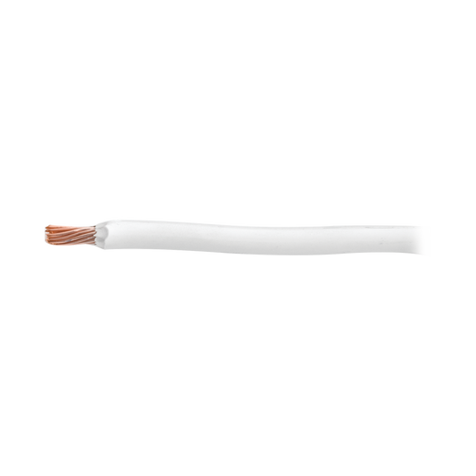 Cable 8 awg  color blanco,Conductor de cobre suave cableado. Aislamiento de PVC, autoextinguible. (1 METRO)