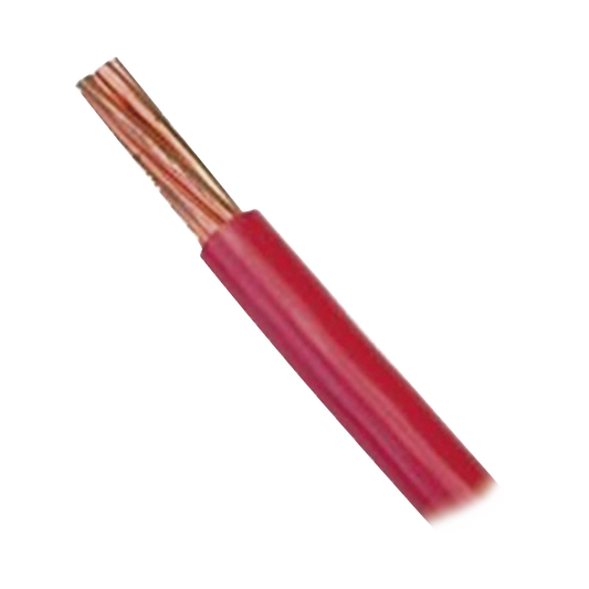 Cable 10 awg  color rojo,Conductor de cobre suave cableado. Aislamiento de PVC, auto extinguible. (Venta por Metro)