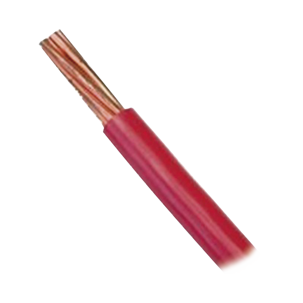 Cable Eléctrico 10 awg  color rojo,Conductor de cobre suave cableado. Aislamiento de PVC, auto extinguible. BOBINA 100 MTS