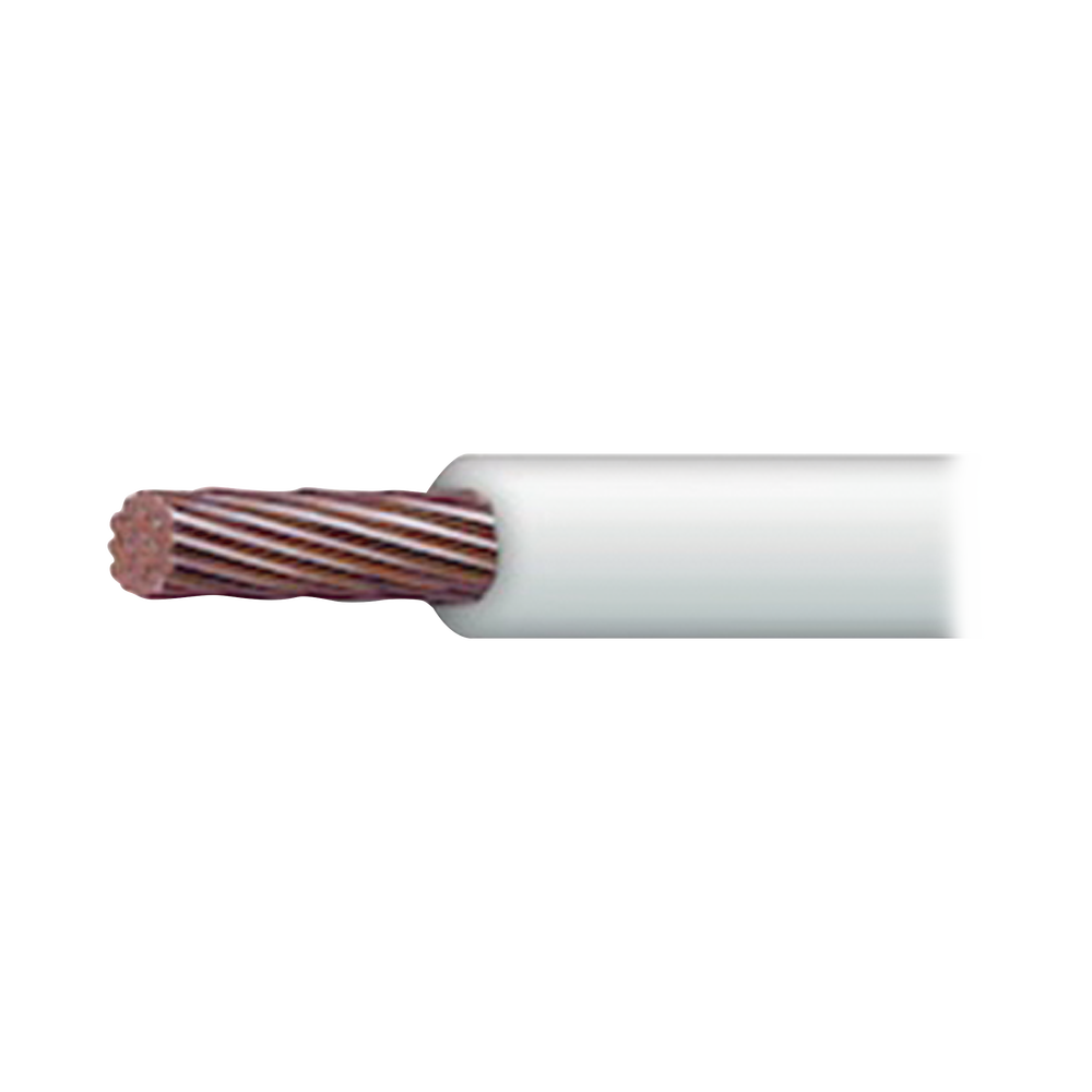 Cable Eléctrico 16 awg  color blanco, Conductor de cobre suave cableado. Aislamiento de PVC, auto-extinguible.BOBINA de 100 MTS