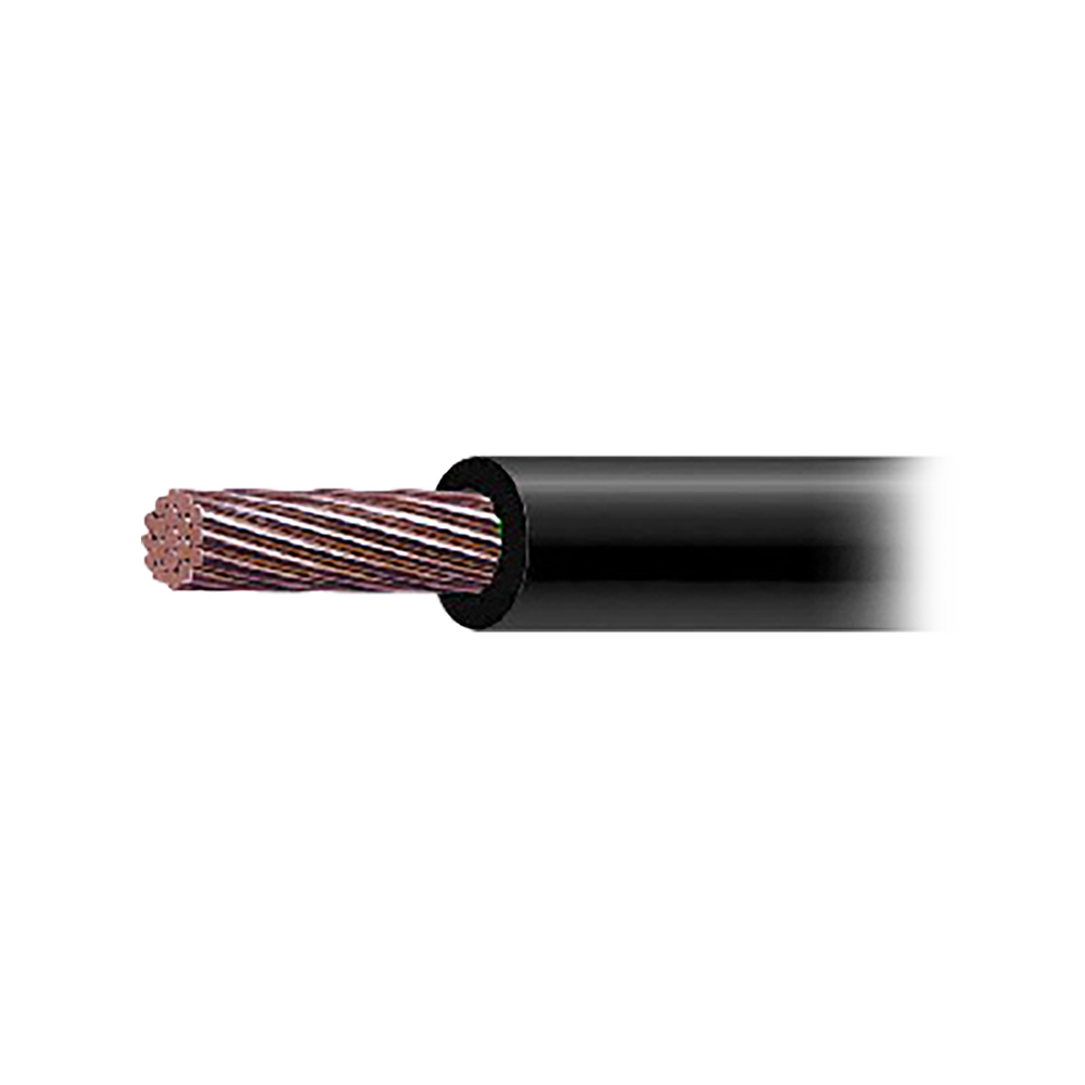 Cable de Cobre Recubierto THW-LS Calibre 1/0 AWG 19 Hilos Color Negro (1 METRO)