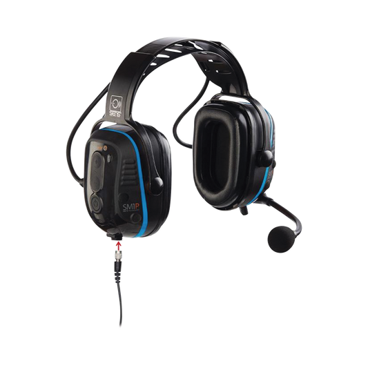 Audífonos inteligentes tipo diadema de uso rudo con filtrado de ruido, con bluetooth, comunicación de corto alcance, IS para radios de 2 vías Digitales y Análogos