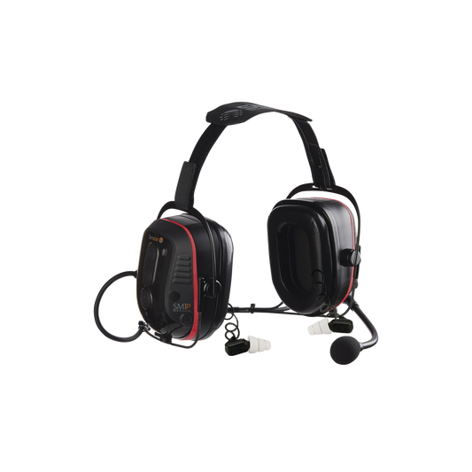 Audifonos inteligentes de diadema detrás de la cabeza (Intrinsecamente seguro) con doble protección de ruido para Radios Kenwood NX200G/300G