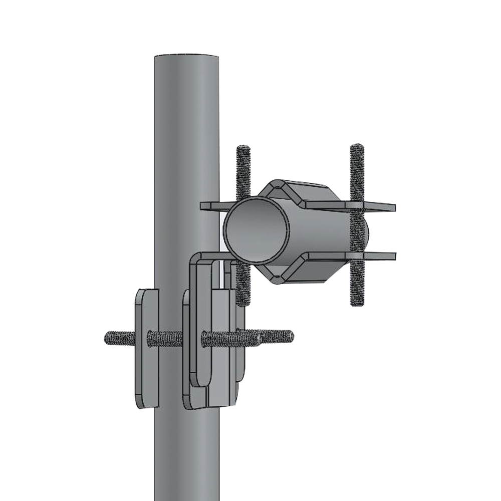 Cross Adapter Hardware for Mast for Diameters from 7/8" to 2".