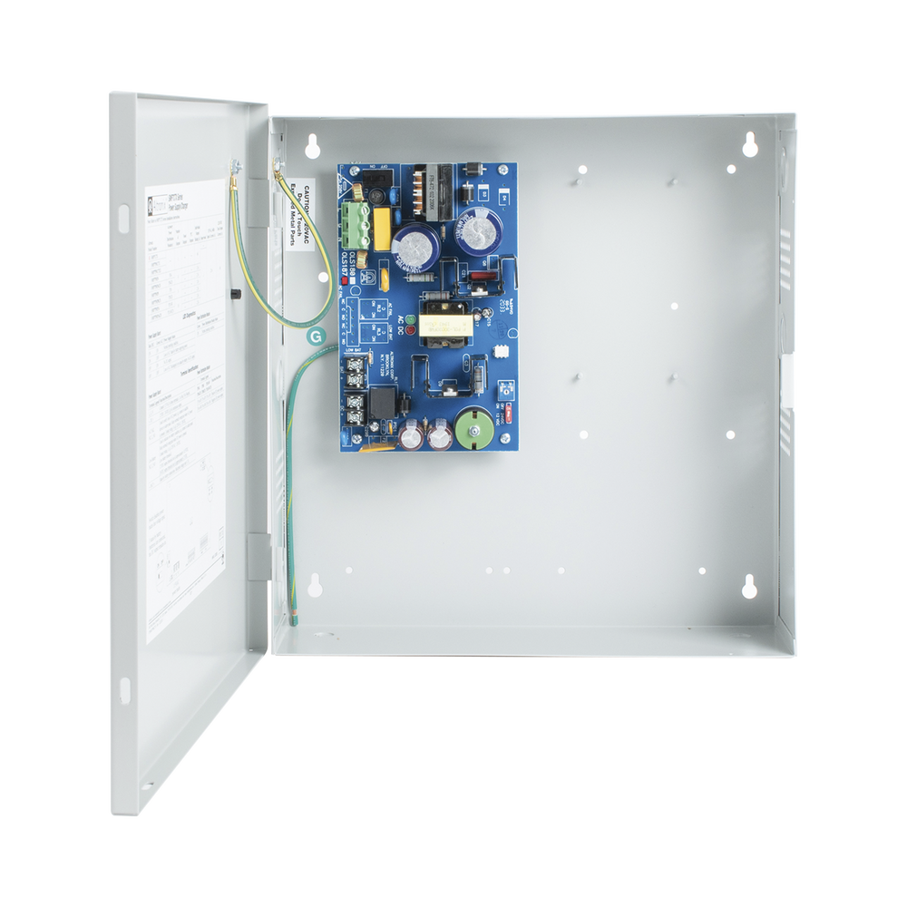 Fuente seleccionable de 12 / 24 Vcd @ 6 Amp. / 1 salida / Ideal para aplicaciones de potencia / Con capacidad de baterías de respaldo / Requieren baterías