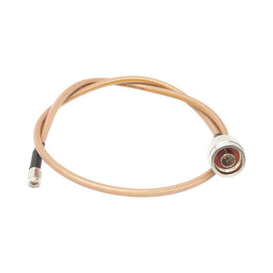 Cable de 60 cm tipo RG-142/U con conectores N Macho y SMA Macho (Hasta 8 GHz).