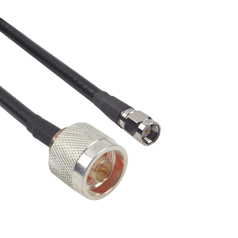 Cable LMR-240UF (Ultra Flex) de 60 cm con conectores N Macho y SMA Macho.