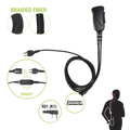 Cable de fibra trenzada serie SNAP compatible con KENWOOD conector de 2 pines para auricular