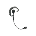 Auricular de gancho para el oído (RESPONDER) con cable de fibra trenzada y conector SNAP. Requiere micrófono de solapa de 1 o 2 hilos de la Serie SNAP.