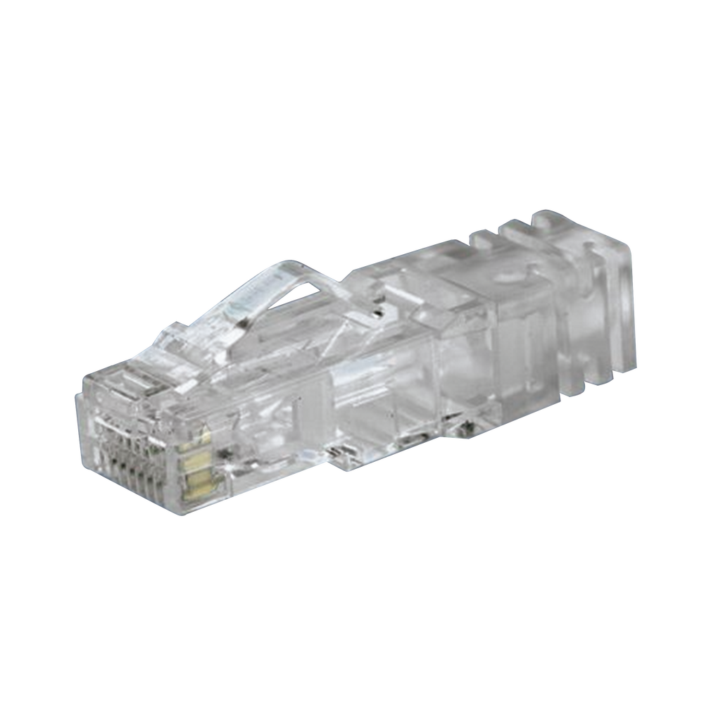 Cat6 RJ45 Plug, For 23-24 AWG UTP Cable, 50 Micron Gold Plated, 100-Pack