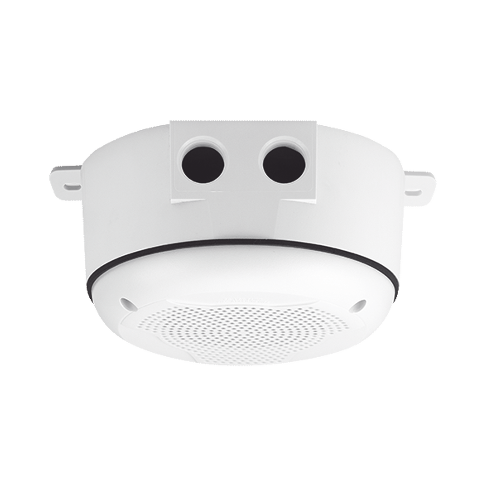 White outdoor ceiling-mount speaker