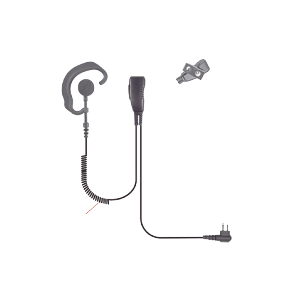 Micrófono de solapa de gancho suave para radios  HYT TC-508, TC-518, TC-580, TC-610, TC-620, TC-700/EX, PD502, PD562, PD-400 Series