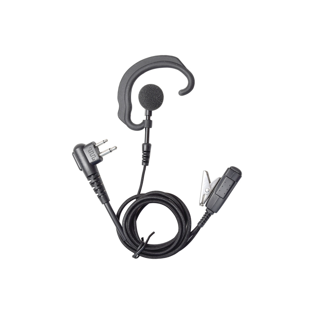 Micrófono Audífono de Solapa Estilo Gancho / CABLE FIBRA TRENZADA KEVLAR ULTRA RESISTENTE Para MOTOROLA GP300/SP50/P1225/PRO3150/EP450/EP350/MAG ONE/RDU2020/XV2600 HYT TC-500/518/600/610/620/700/1600/700EX