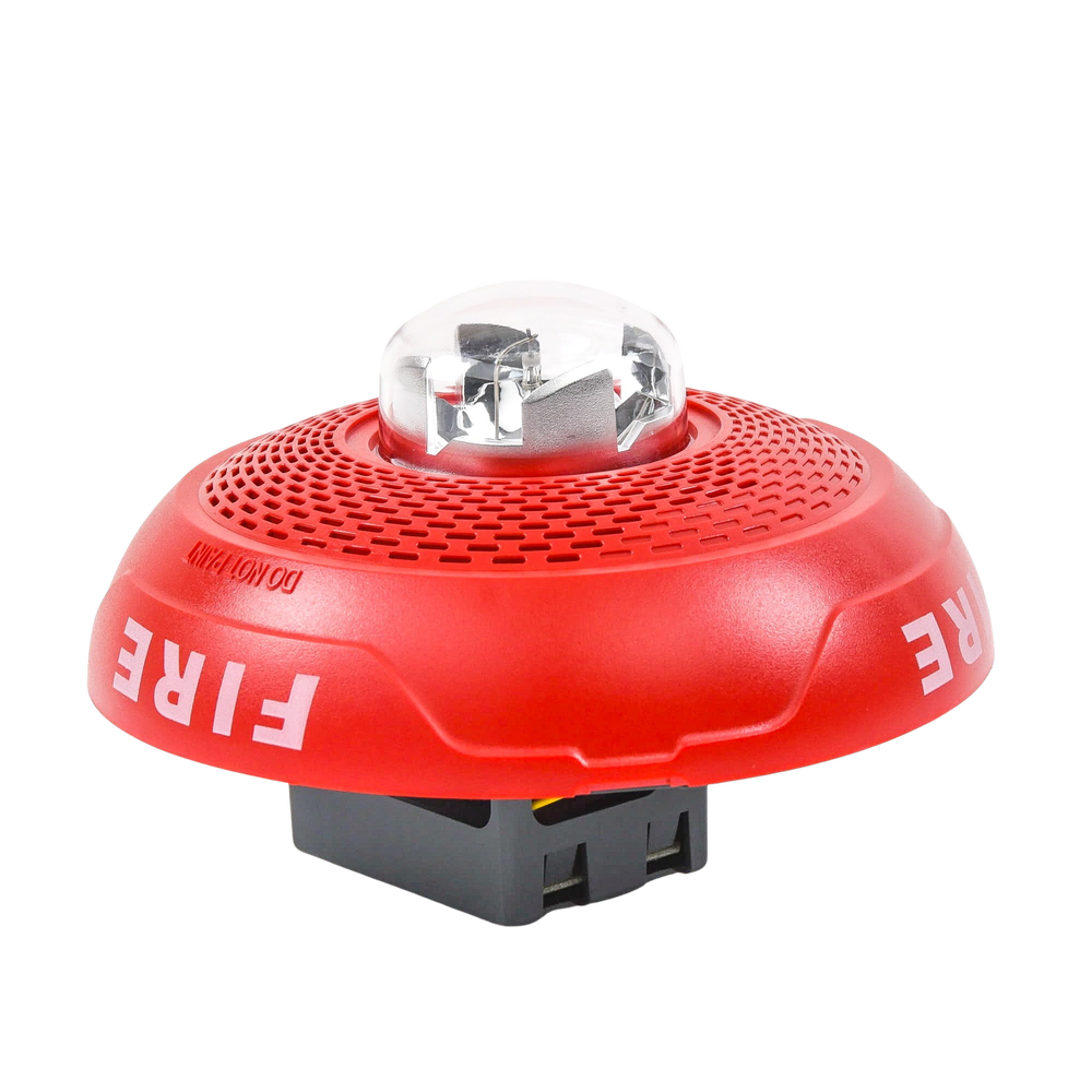 Red Ceiling Mount Strobe Horn with New Modern Elegant Design and Lower Power Consumption