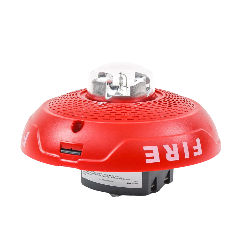 Red Ceiling Mount Strobe Horn with New Modern Elegant Design and Lower Power Consumption