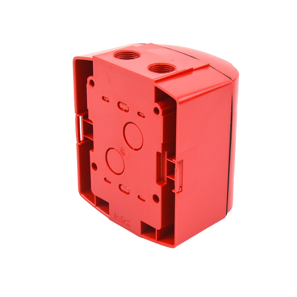 Outdoor Strobe Horn with Selectable Strobe Settings, Red