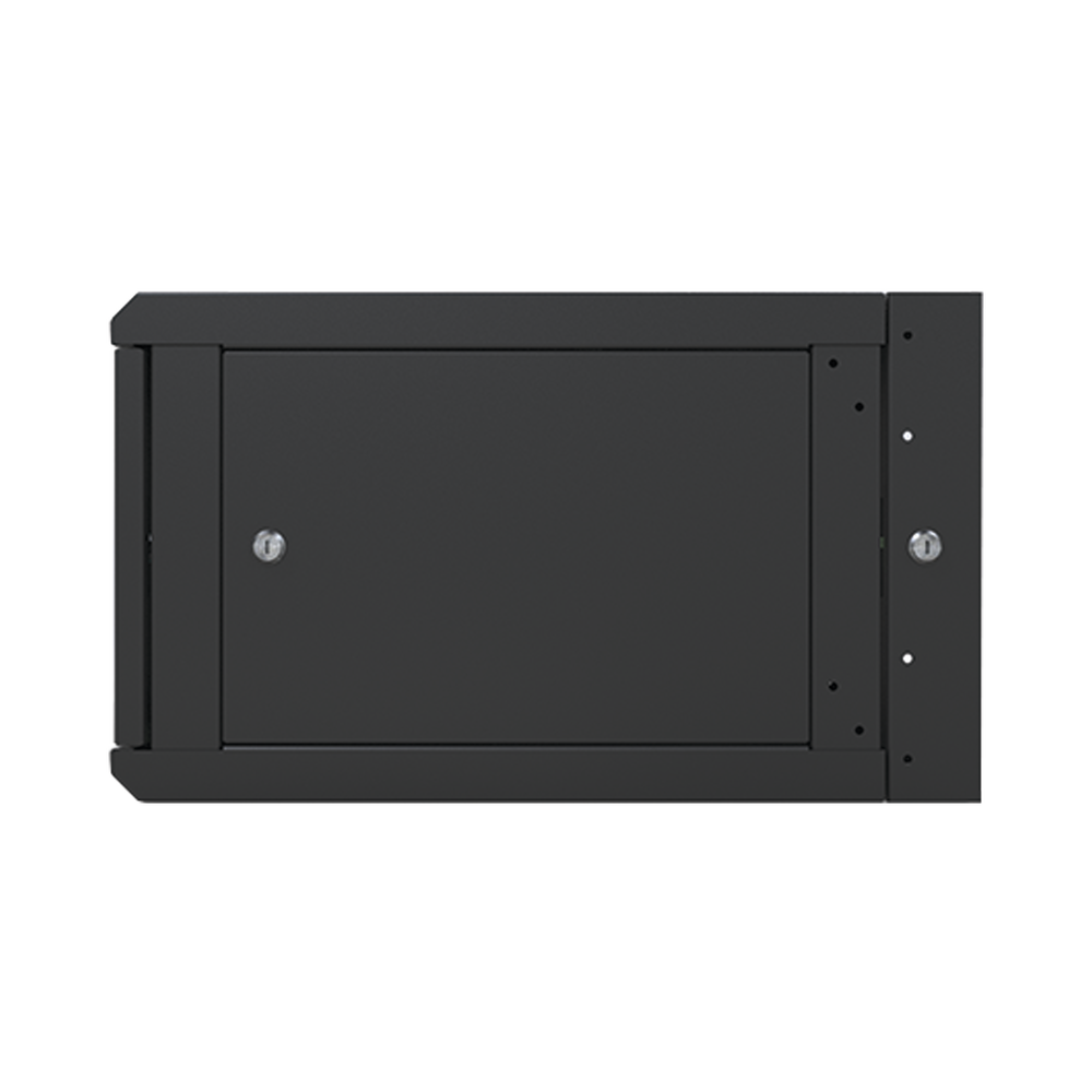 Gabinete Abatible de Pared (Con Marco Trasero) con Rack 19" de 6 Unidades. Ventana de Cristal Templado.