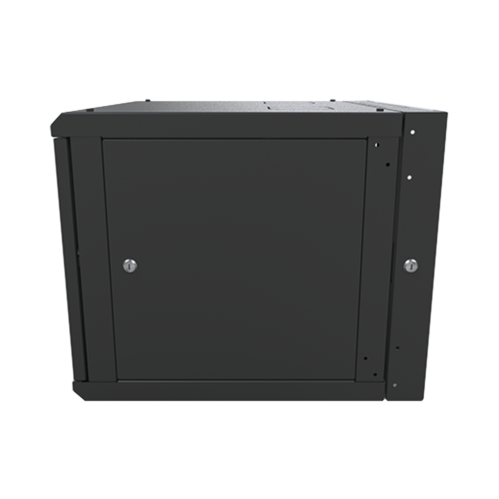 Gabinete Abatible de Pared (Con Marco Trasero) con Rack 19" de 9 Unidades. Ventana de Cristal Templado.
