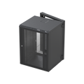 Gabinete Abatible para Montaje en Pared  con Rack 19" de 16 Unidades con Vidrio de Seguridad