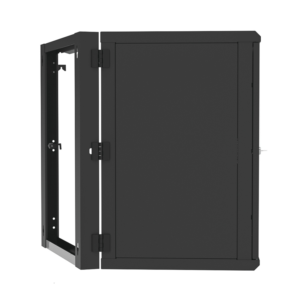 Gabinete Abatible de Pared (Con Marco Trasero) con Rack 19" de 16 Unidades. Ventana de Cristal Templado.