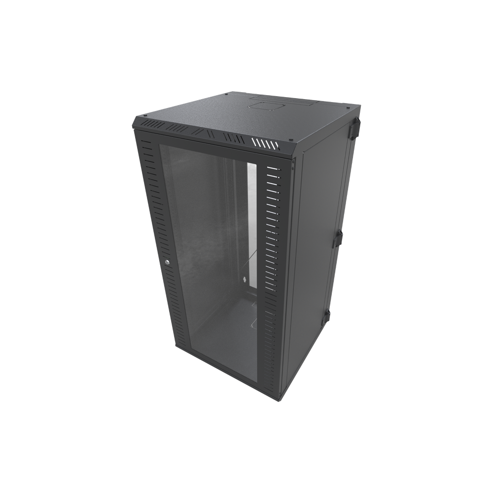 24-Unit 19" Wall-Mounted Swing-Out Cabinet with Glass Window