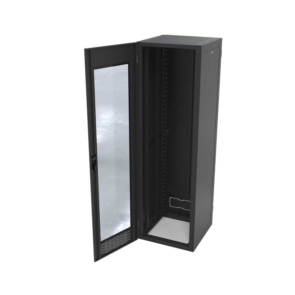 Standard 19" Rack Mount Telecommunications Cabinet, 42RU, 600mm Width x 600mm Depth. Made of Steel.