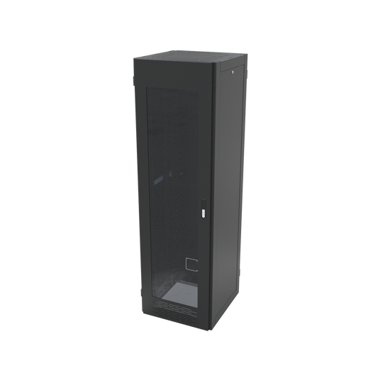 Gabinete para Telecomunicaciones Rack Estándar de 19", 42UR, 600 mm Ancho x 600 mm Profundidad. Fabricado en Acero.