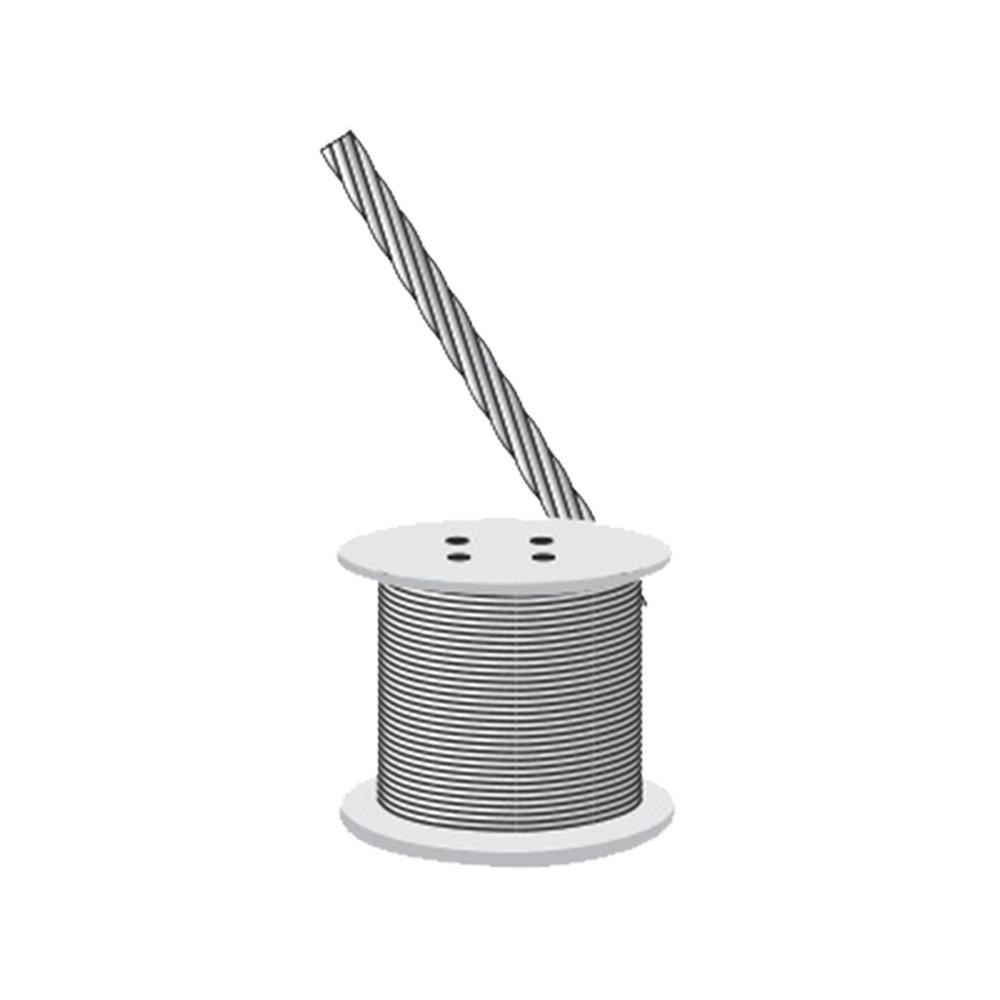Cable Retenida 7 Hilos, Resistencia 2154 Kg. Diámetro 1/4" (Precio por Metro).