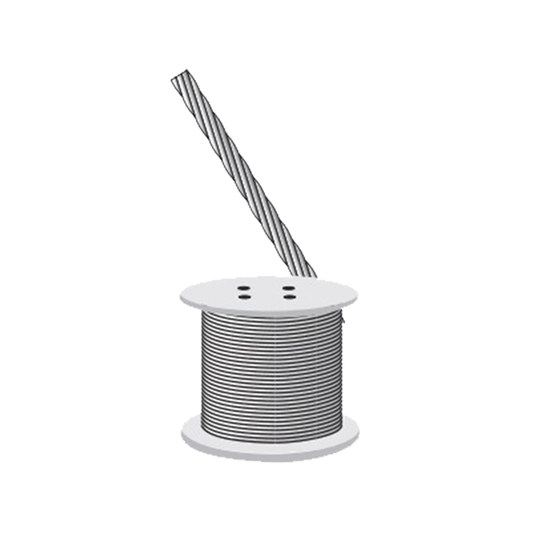 Cable Retenida 7 Hilos, Resistencia 2154 Kg. Diámetro 1/4" (Precio por Metro).